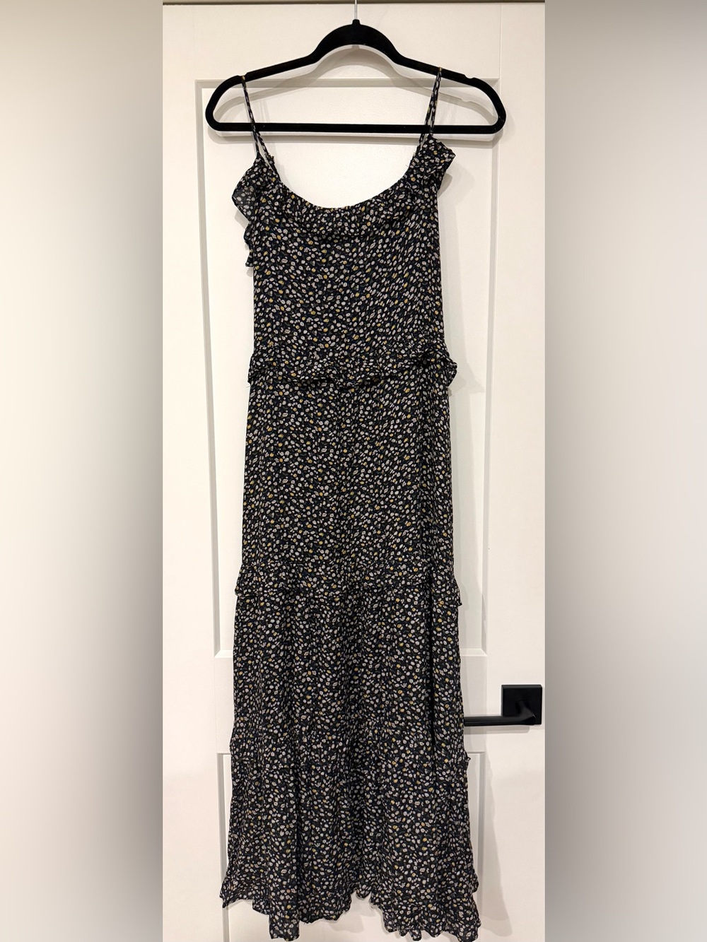 Carly Jean Los Angeles Black Floral Maxi Dress